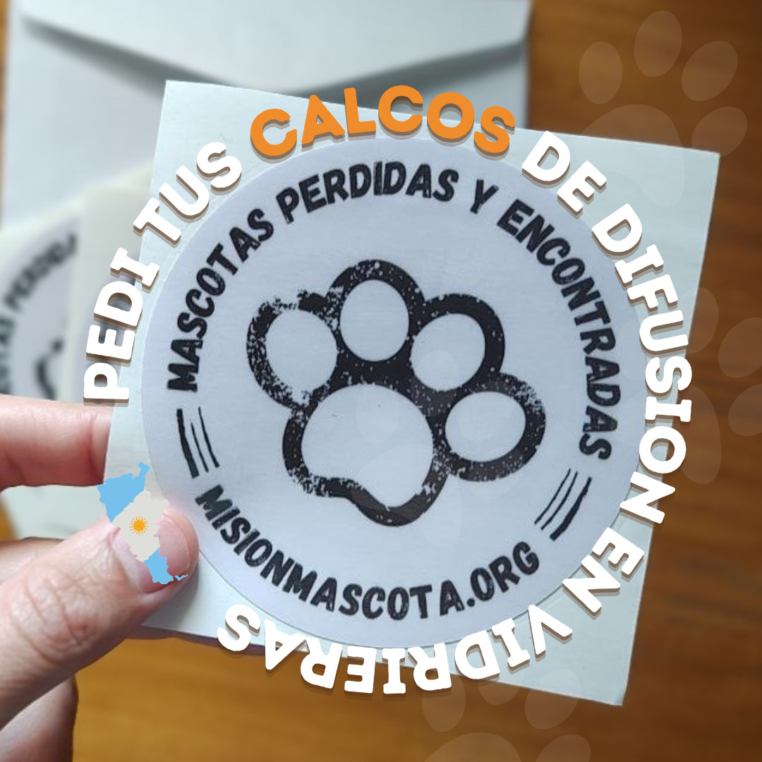 Calco adhesiva Misión Mascota